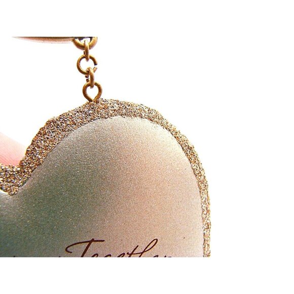 Hallmark Keepsake Heart Ornament Our Christmas Together Silver Red Heart Stone - Picture 4 of 12
